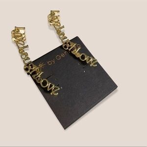 Live Laugh Love‎ ear crawlers earrings